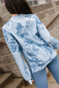 University SideSlit Pullover - Poolside