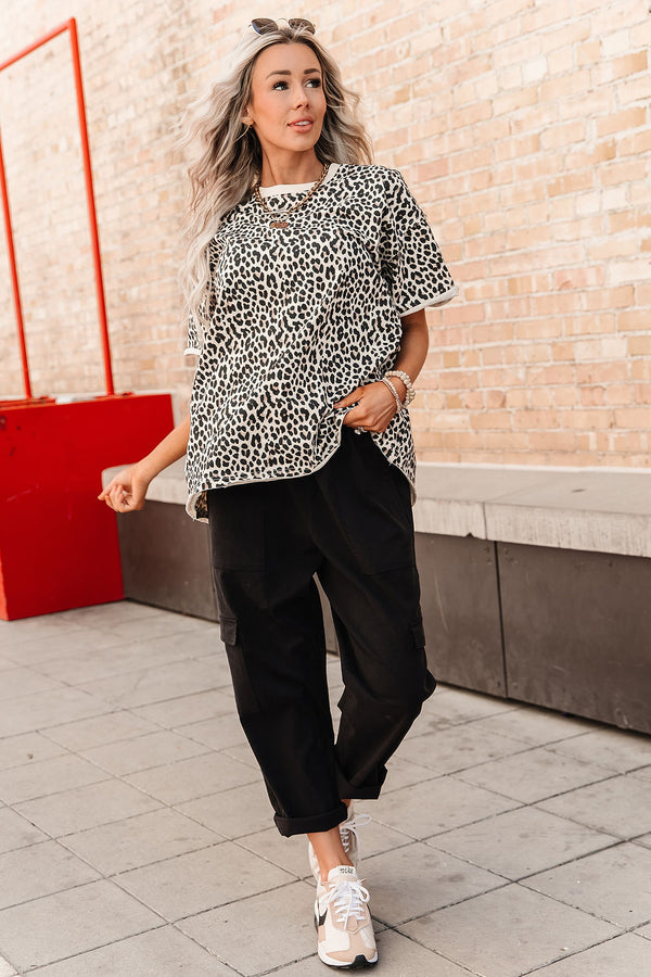 Preorder: Boyfriend Tee - Layover Leopard