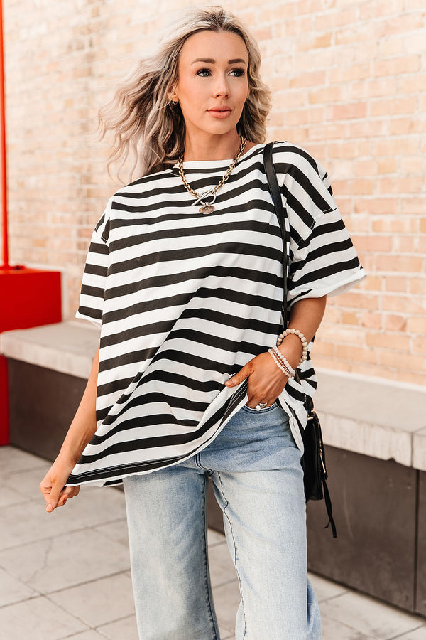 Preorder: Boyfriend Tee - Seeing Stripes