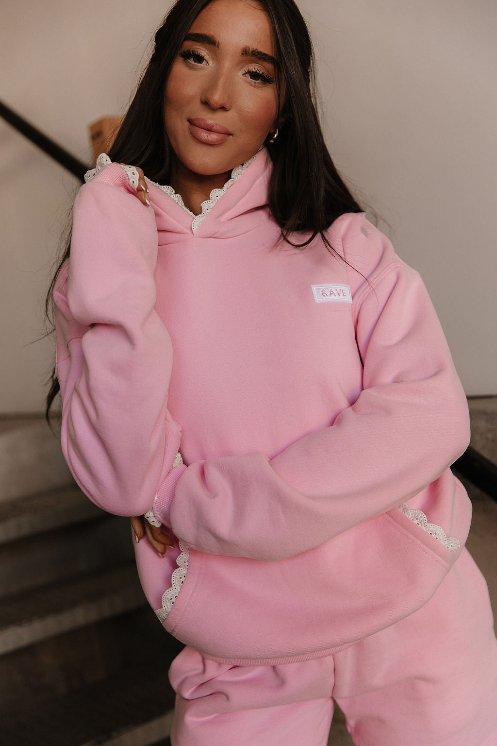 Comfort Zone Hoodie - Bubblegum Lace