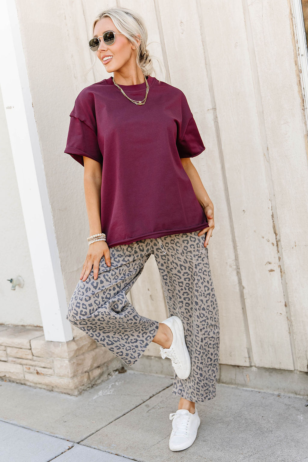 Preorder: Boyfriend Tee - Merlot