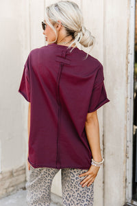 Preorder: Boyfriend Tee - Merlot