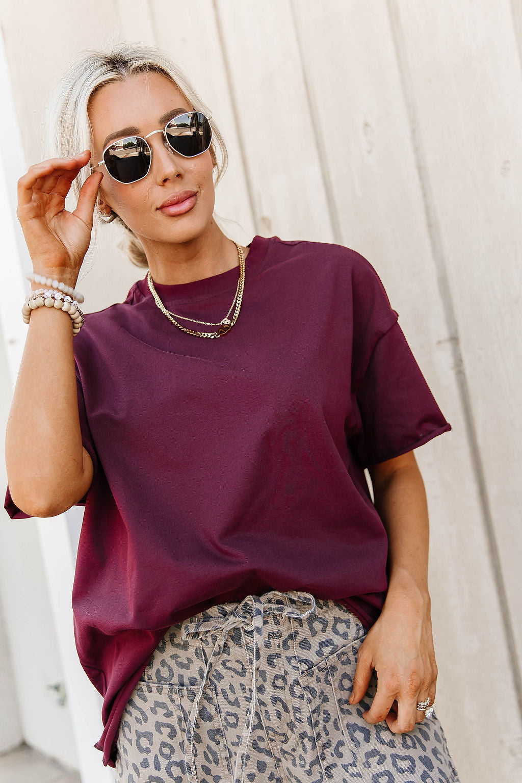 Preorder: Boyfriend Tee - Merlot