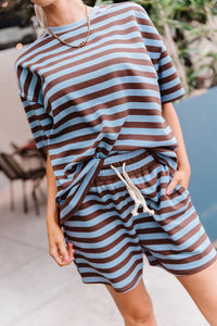 Waffle 24/7 Shorts - Blueberry Stripe