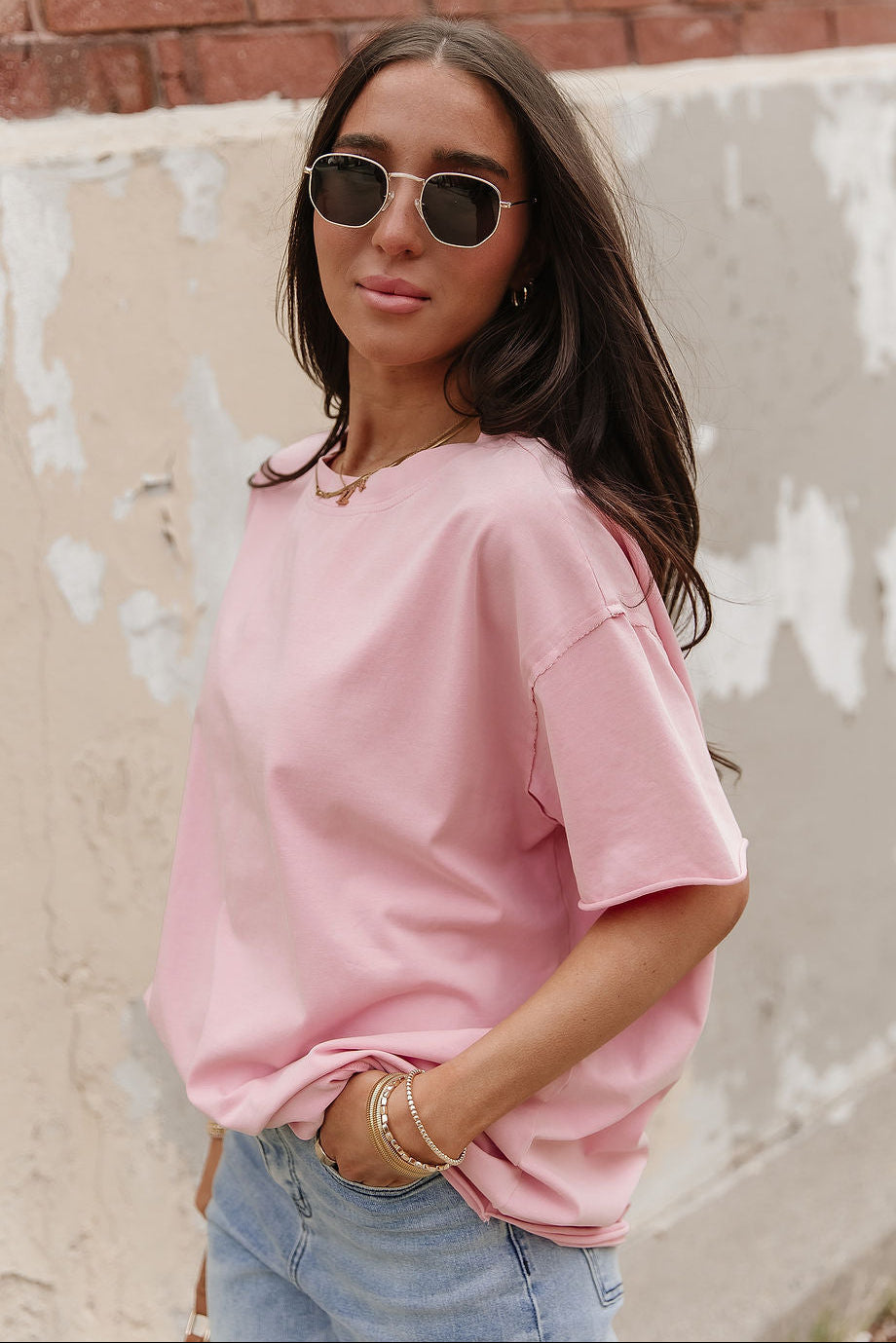 Boyfriend Tee - Pink