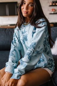 University SideSlit Pullover - Poolside
