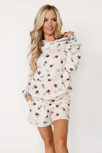 University Shorts - Red, White & Bloom