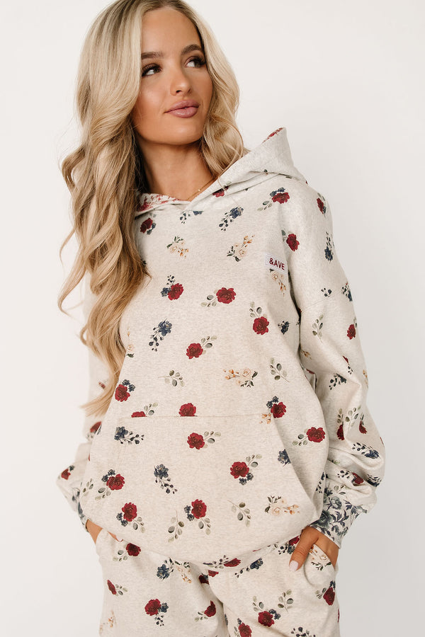 University Hoodie - Red, White & Bloom