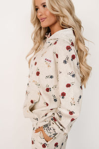 University Hoodie - Red, White & Bloom