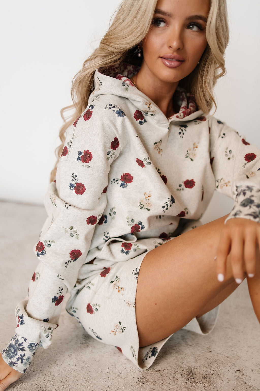 University Hoodie - Red, White & Bloom