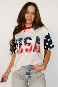 Boyfriend Tee - All American Girl