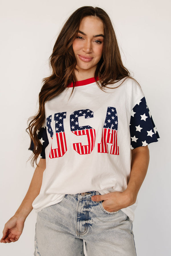 Boyfriend Tee - All American Girl