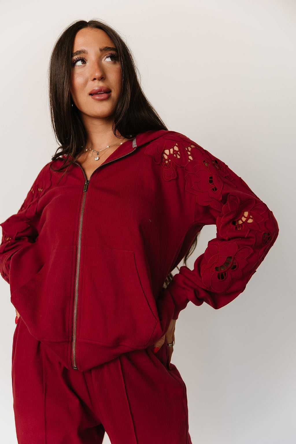 University FullZip - Love Story Crimson