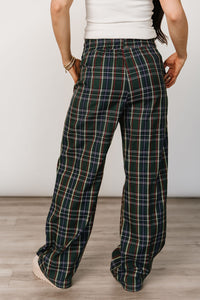 Everywear Pant - Green Plaid