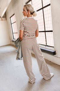 Lulu Tee - Coffee Stripe