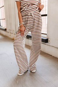 24/7 Pant - Coffee Stripe