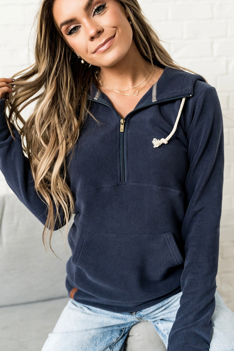 Cozy Cutie HalfZip Sweatshirt - Blueberry