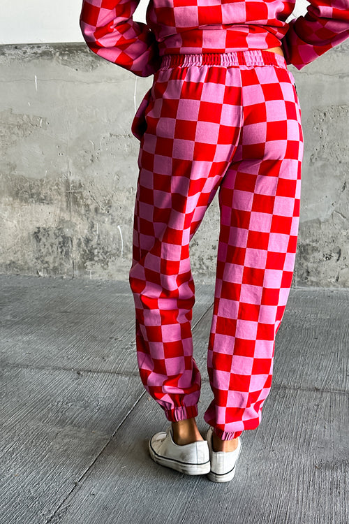 Checkered Joggers - Love Language