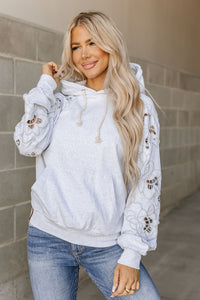 University Hoodie- Love Story Grey