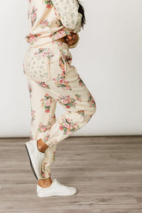 Lace Pocket Joggers - Golden Hour Garden