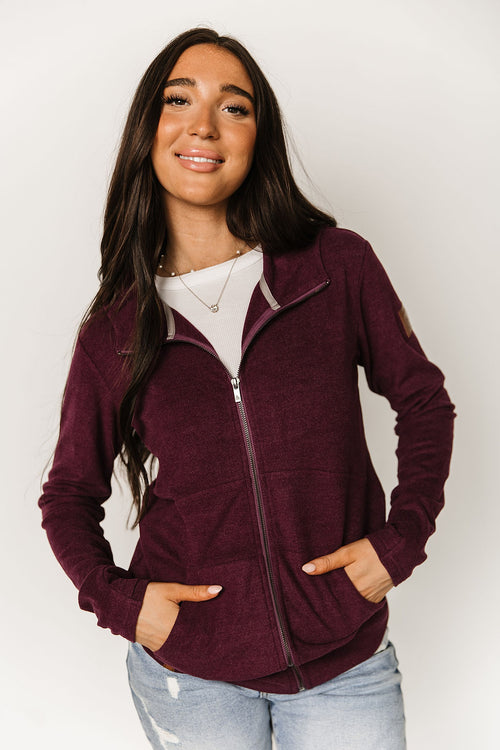 Performance Fleece FullZip Sweatshirt - Velvet Plum