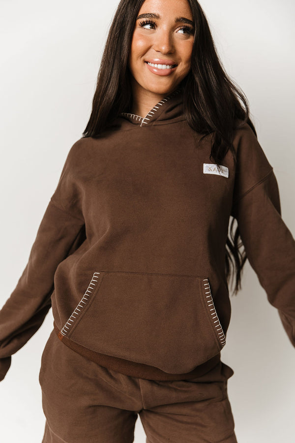 Comfort Zone Hoodie - Sweetly Stitched Coffee