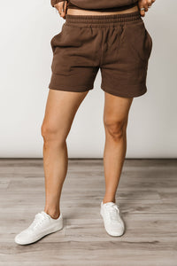 Comfort Zone Shorts - Sweetly Stitched Coffee