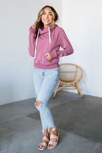 Elevated Sweatshirt Crossover - Perfectly Plum