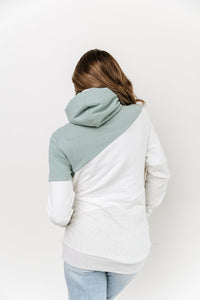 SingleHood Sweatshirt - Mint White Oatmeal