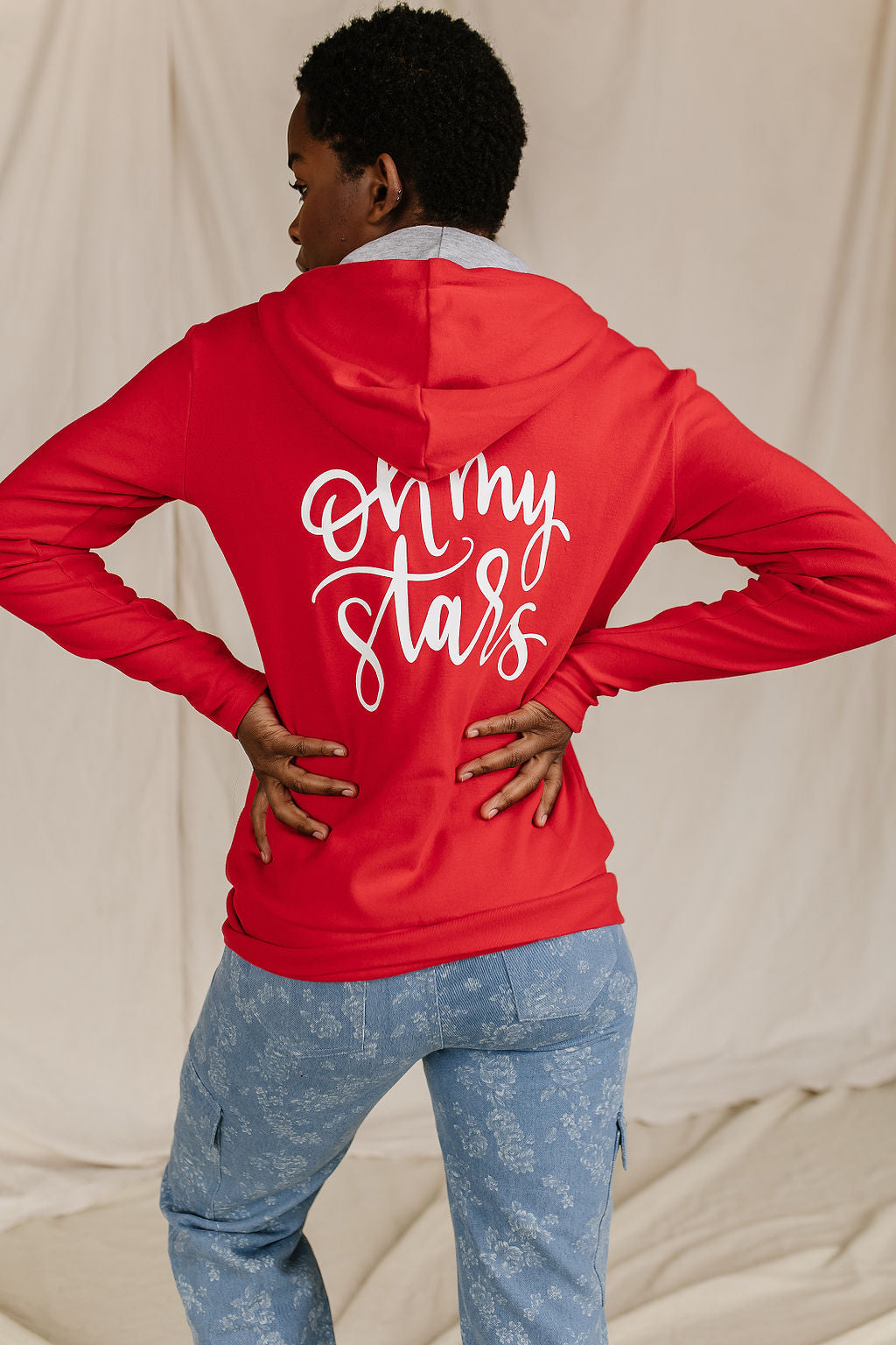 FullZip Sweatshirt - Oh My Stars Red