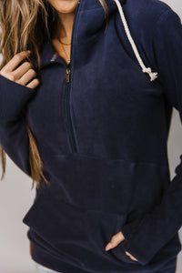 Cozy Cutie HalfZip Sweatshirt - Blueberry