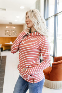 DoubleHood® Sweatshirt - Line It Up Pink