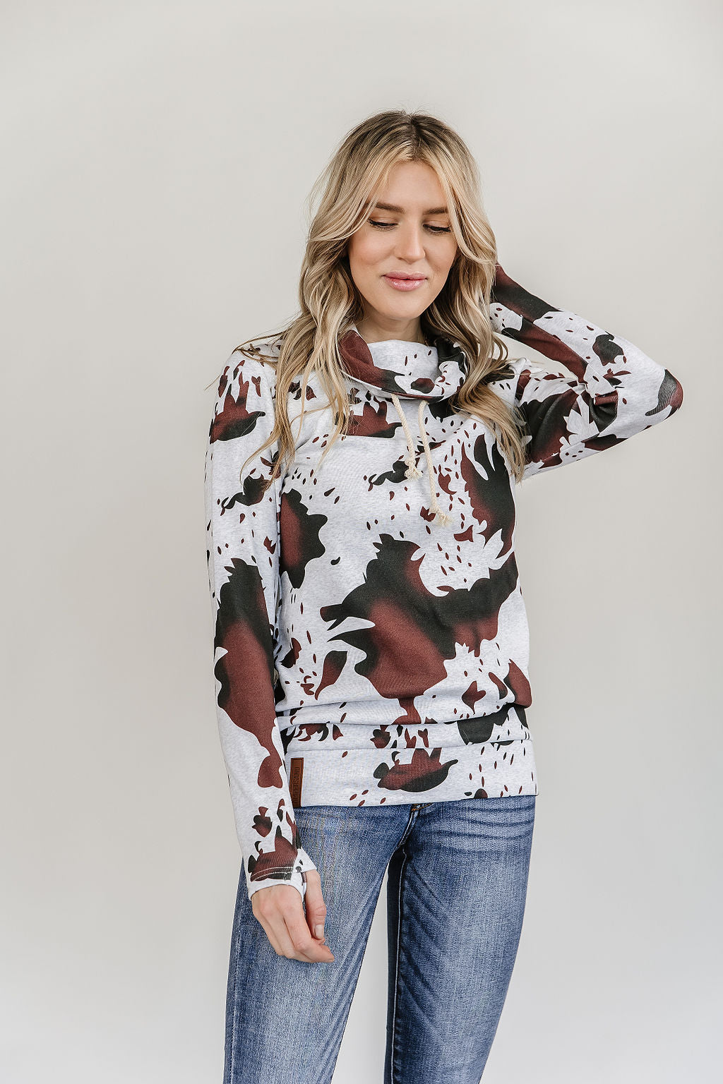 CowlNeck Sweatshirt- Let's Go Girls