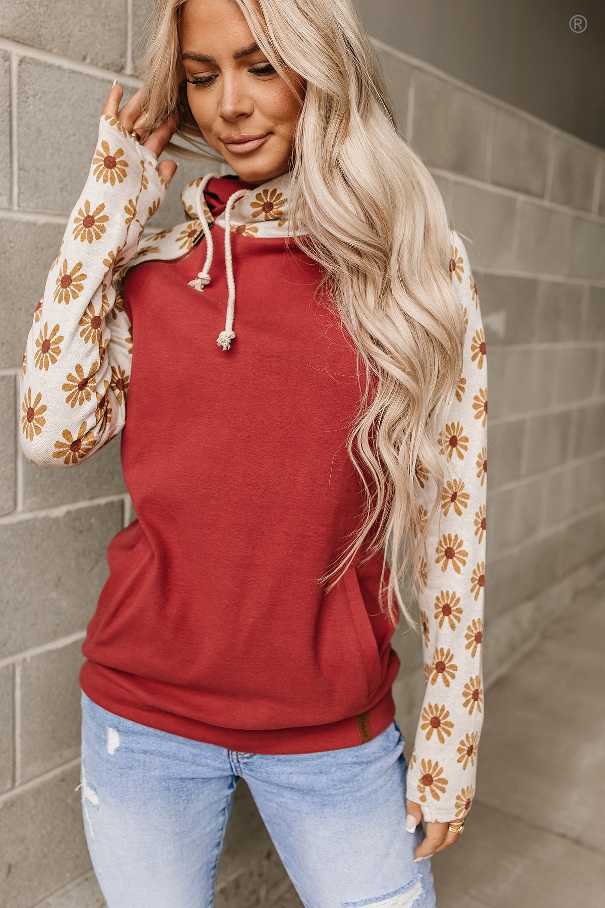 DoubleHood® Sweatshirt - Red My Mind