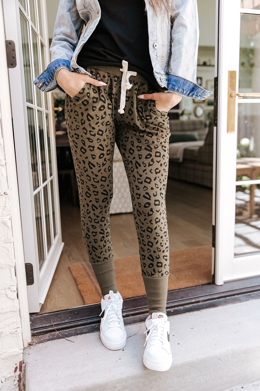 Animal print joggers online