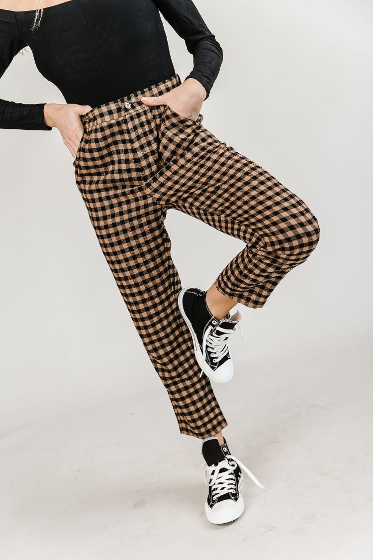 Checked In Cropped Pants Ampersand Avenue Checked In Cropped Pants Ampersand Avenue