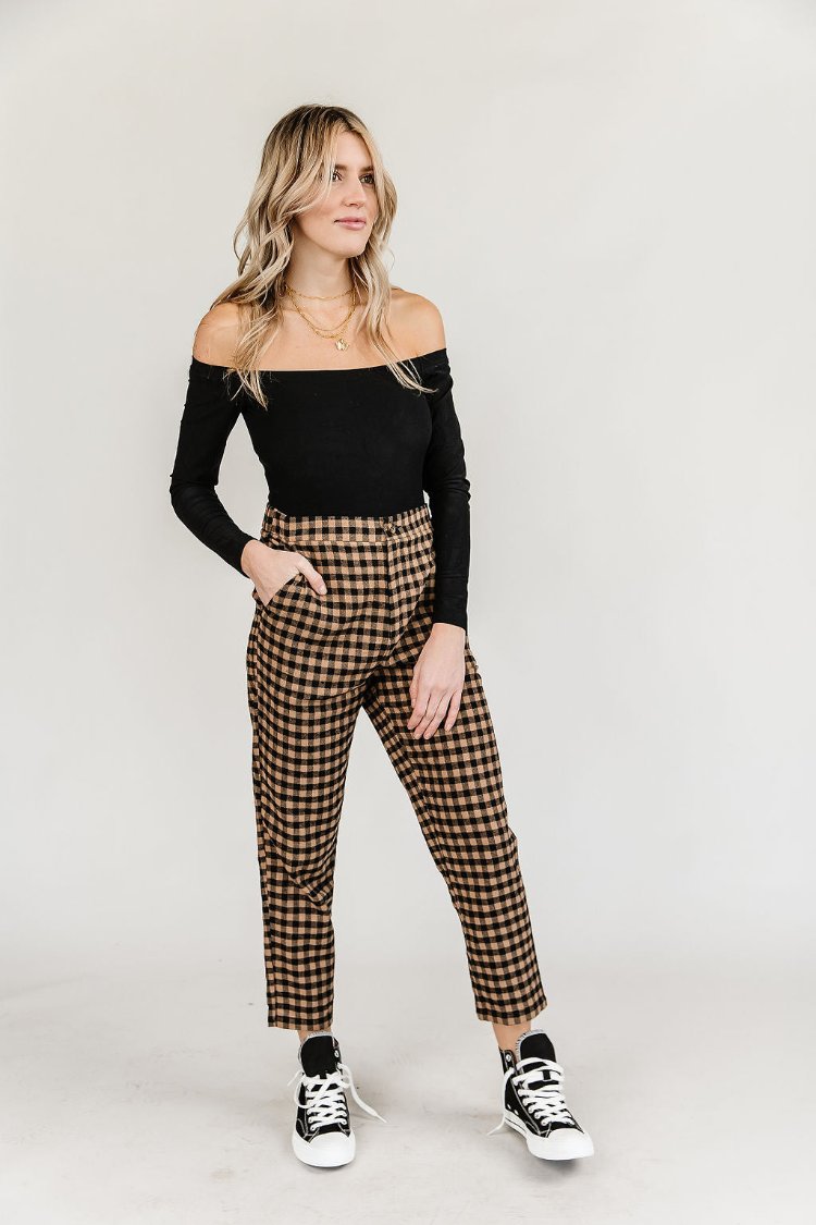 【再入荷】 Checked in Cropped Pants – Ampersand Avenue パンツ
