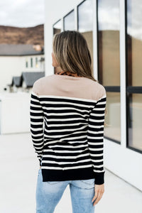 Graham Sweater- Leopard & Stripes