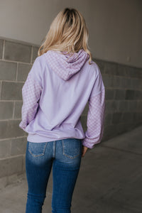 Performance Fleece University Hoodie- Checked Out Purple