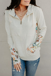 HalfZip Sweatshirt - Florals & Foliage