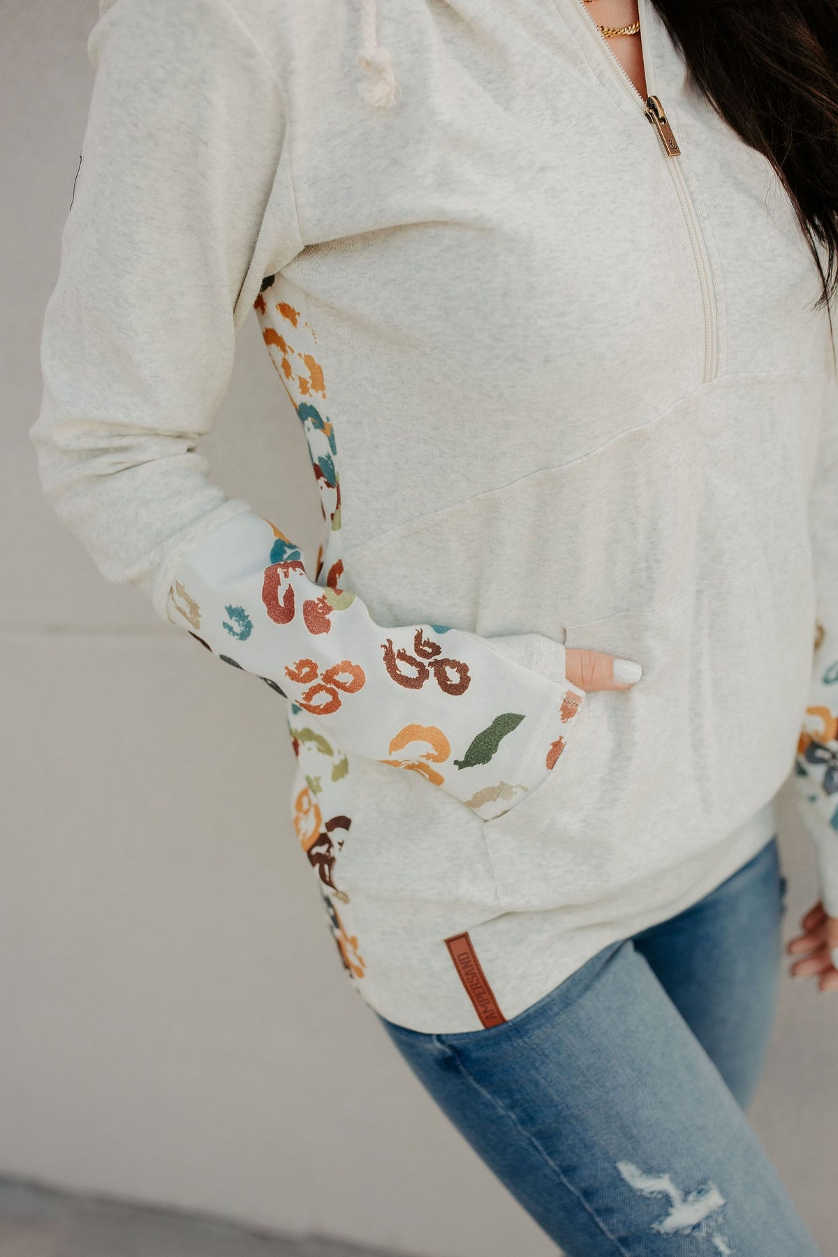 HalfZip Sweatshirt - Florals & Foliage