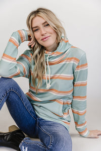 SingleHood Sweatshirt - Blue Stripe