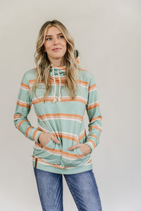 SingleHood Sweatshirt - Blue Stripe