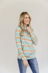 SingleHood Sweatshirt - Blue Stripe