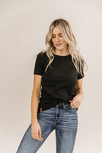 Crew Neck Lulu Tee - Black