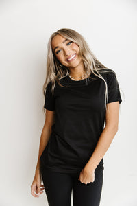 Crew Neck Lulu Tee - Black