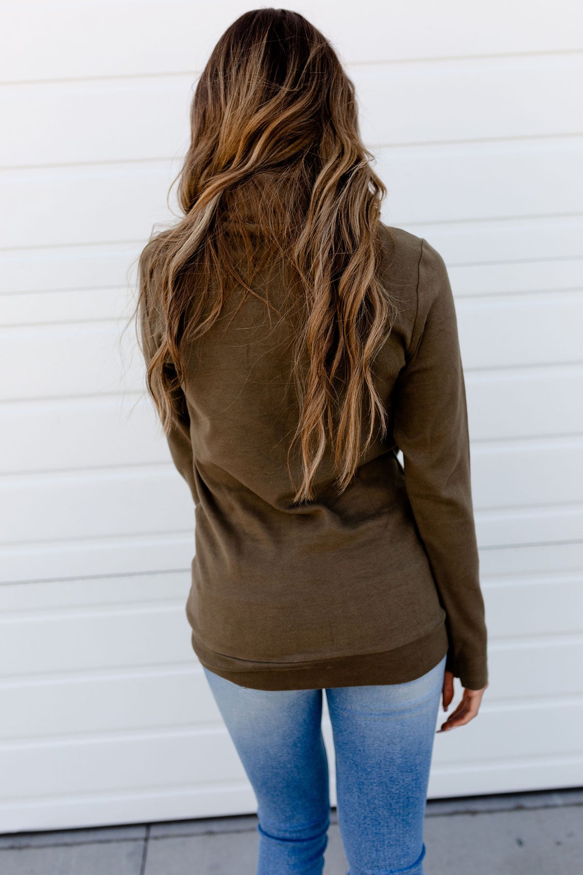 CowlNeck Sweatshirt - Olive