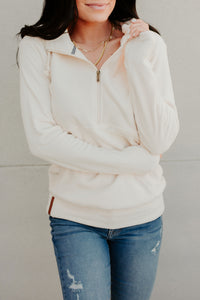 HalfZip Sweatshirt - Cozy Cutie Vanilla