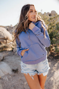 Elevated Sweatshirt Edge- Periwinkle Promise