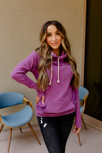 Ampersand Avenue Womens Basic DoubleHood Sweatshirt - Amtheyst